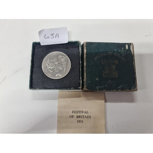 45A - 1951 George VI Festival of Britain Crown Coin Presentation Box Original Note