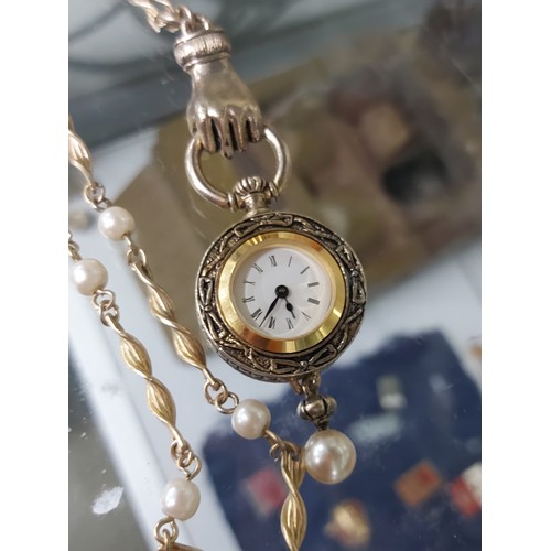 504 - Vintage ladies pendant watch, not tested