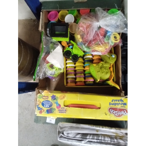 34 - large box play-doh and acc