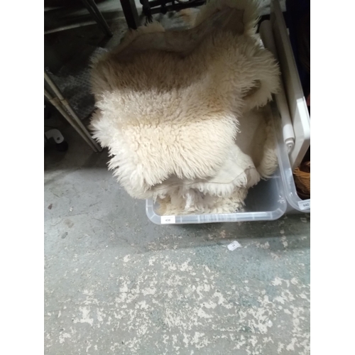 438 - 3 sheepskin rugs