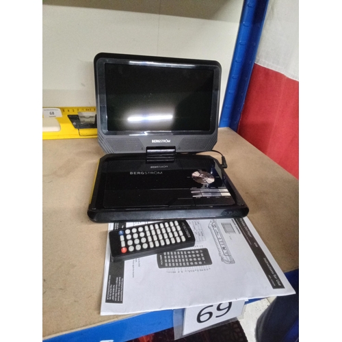 69 - portable dvd player with remote GWO