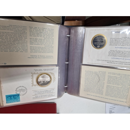 15 - International Society of Postmasters Sterling Silver Medallion 36 coin set