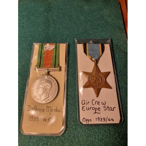 WW2 Original WW2 1939 45 War Medal & 193945 Air Crew Europe Star