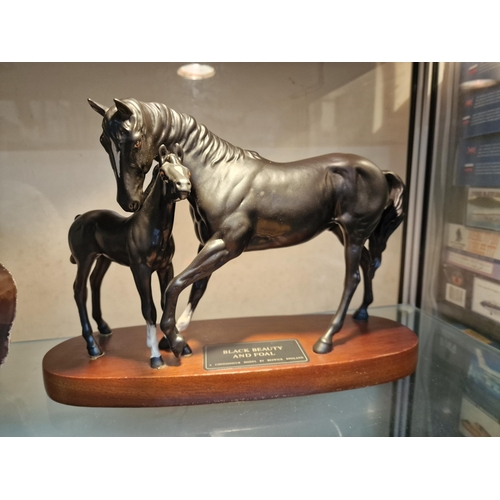 41 - Beswick Black Beauty & Foal undamaged