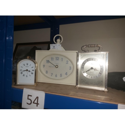 54 - 3 clocks