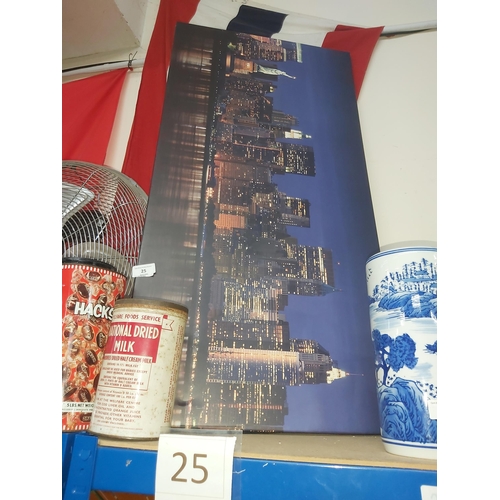 25 - Large New York canvas (UNABLE TO POST)