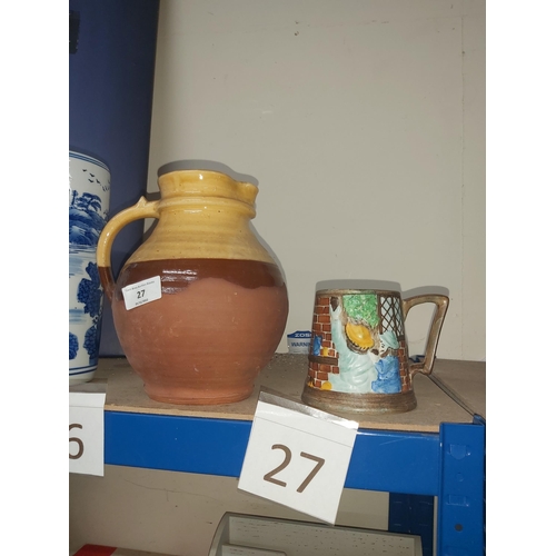 27 - large jug & radford pottery mug