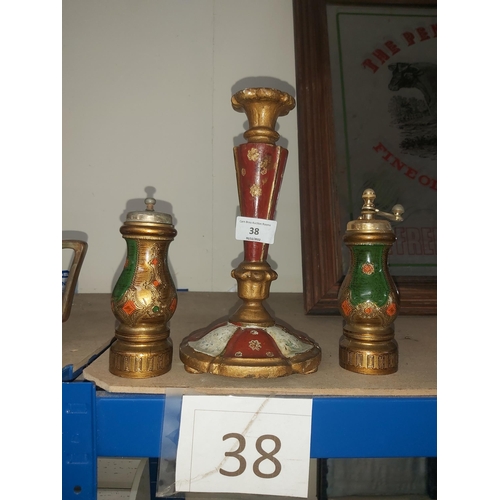 38 - salt pepper & candlestick