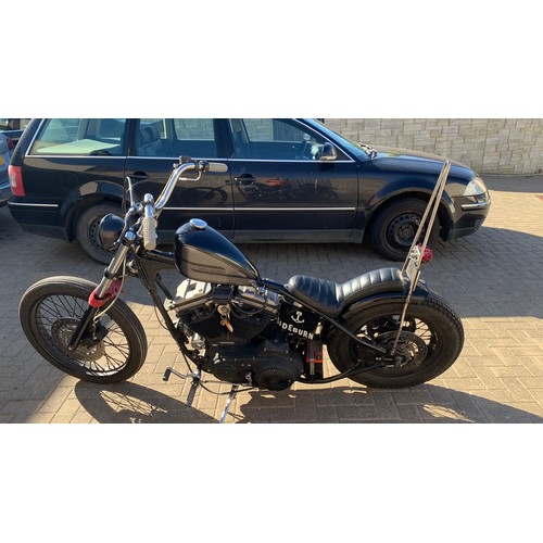 50B - 2003 Harley Davidson Sportster 883 100th anniversary hard tail chopper. Mostly custom built with sto... 