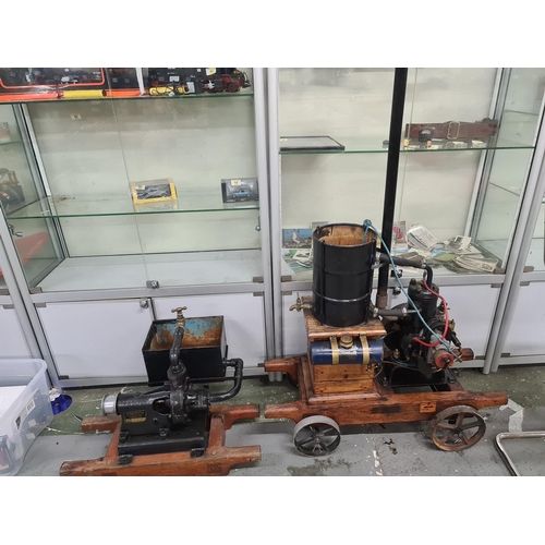 29a - Supreme Static 2 stroke petrol pump engine with water pump in show condition. only couple known to e... 