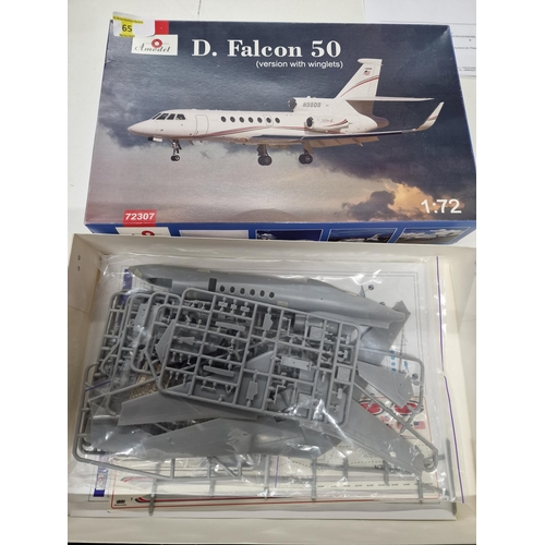 65 - Amodel 72307 Dassault Falcon 50 (Version With Winglets), 1/72 scale model kit