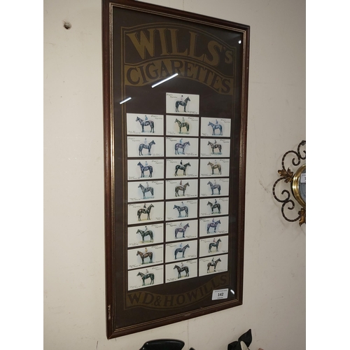 142 - wills cigarette cards framed