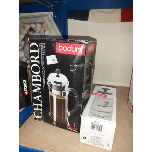 28 - bodum cafetiere & frother