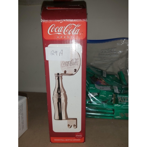 29A - boxed coca cola door pull & bottle opener