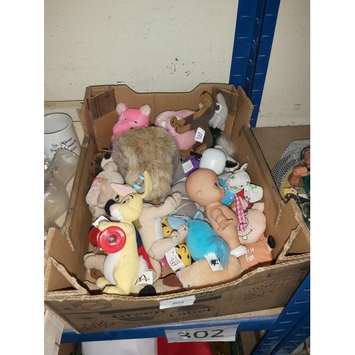 302 - box ty beanies & other small soft toys