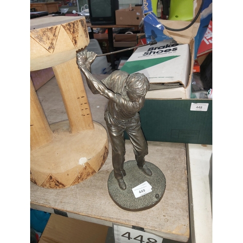 449 - golfing statue