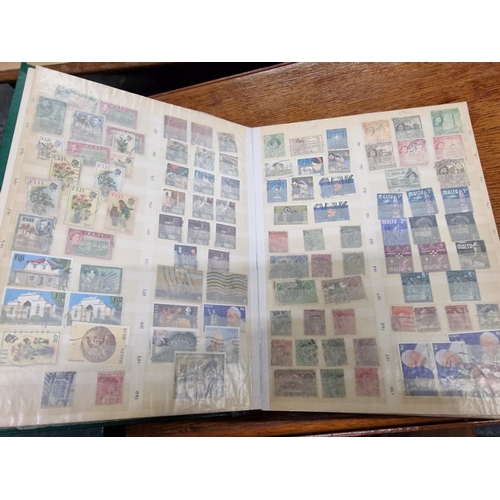 430 - Green Album Commonwealth Stamp Collection Approx 1100 Stamps - Hi Cat Unsorted