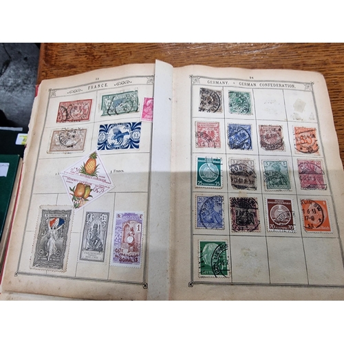 431 - Red Lincoln Stamp Album World Collection Inc Penny Red etc