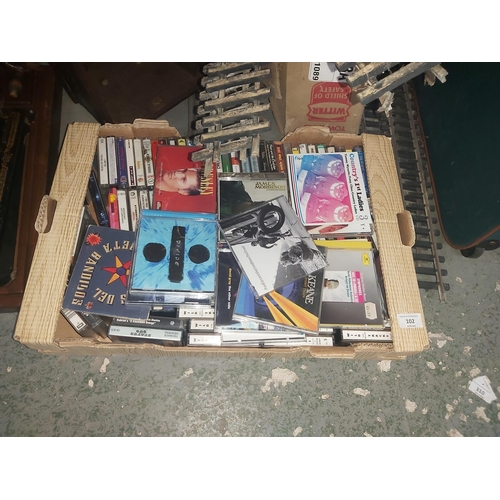 102 - box cassette tapes & audio cassettes