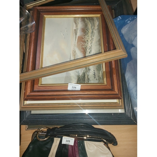104 - assorted frames & pictures