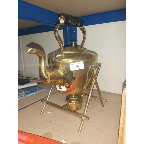16 - brass burner kettle