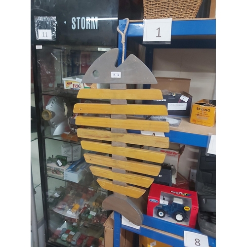 1A - wooden fish shaped duck board