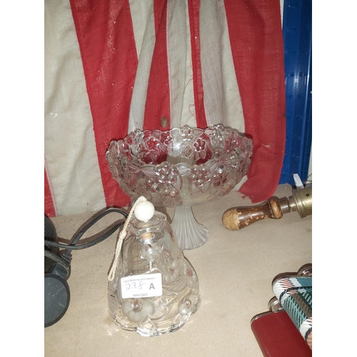 238A - walther glass fruit bowl & bell