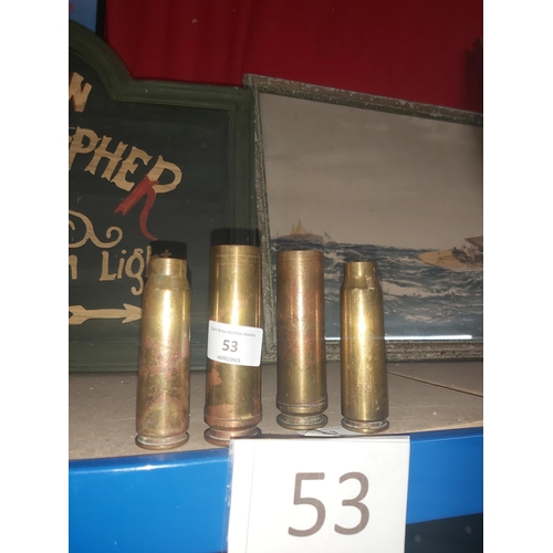 53 - brass shellcase posy holders x 4