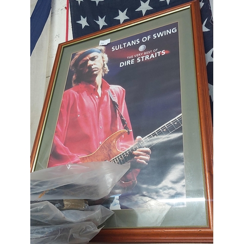 234 - framed dire straits poster