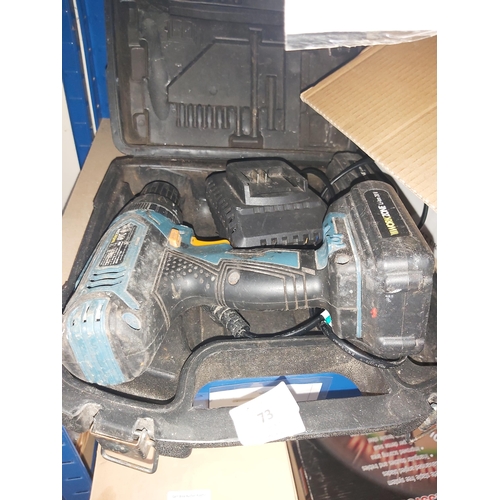 73 - Cased Workzone Cordless Drill