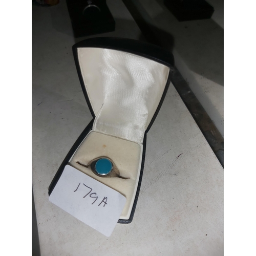 179A - Signet Ring Blue Stone