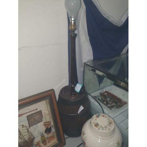 135A - vintage sherry barrel lamp conversion