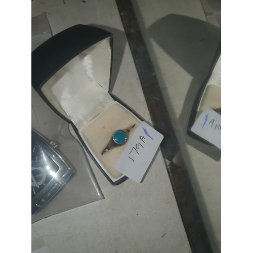 179A - Signet Ring Blue Stone