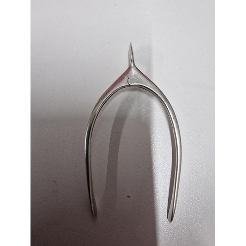 50 - Sterling Silver Wishbone hinged sugar nips - 1937, Barker Brothers Silver Ltd 14.8G