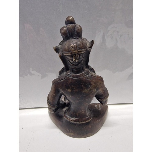 54 - Vintage bronze buddha 16cm height