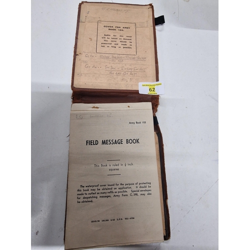 62 - Army field message book 1940