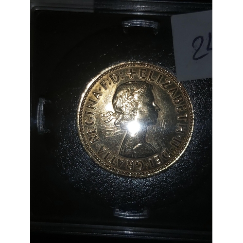 571 - 1966 Half Penny (Gold plated)