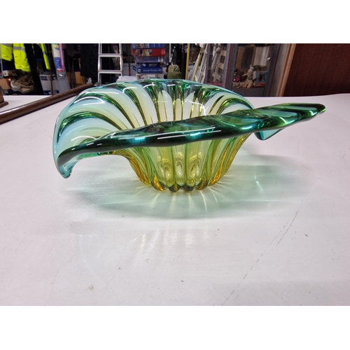 16 - Large heavy Murano? bowl 20cm x 25cm