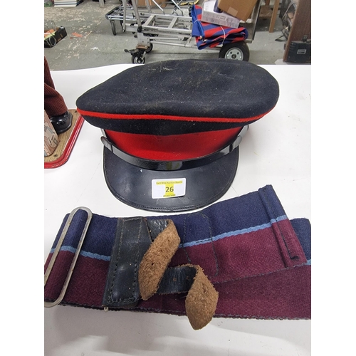 26 - Officer cap & belt