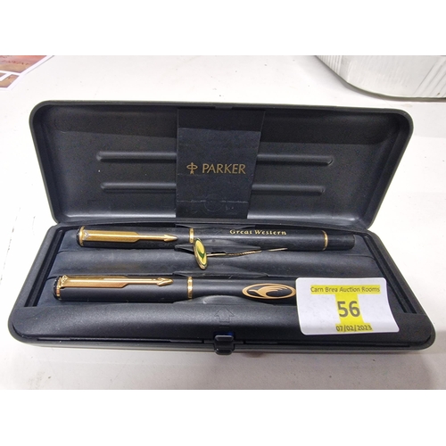 56 - GWR parker pen set