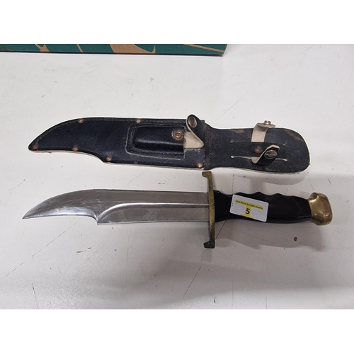 5 - bowie knife & sheath