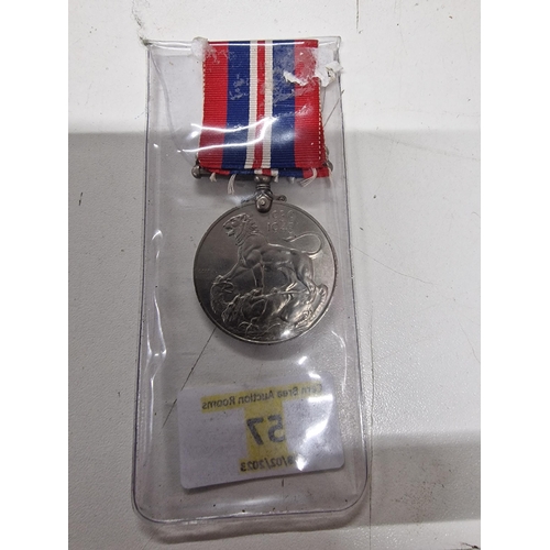 57 - Original WW2 1939-45 The War Medal