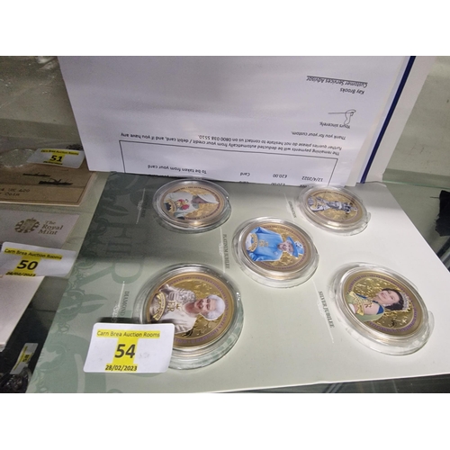 54 - Queen Elizabeth II Platinum Jubilee 24ct Gold Plated Coin Collection (Original Price 80)