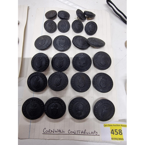 652 - Cornwall Constabulary Buttons black