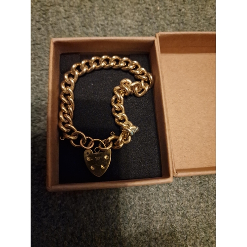 661 - Rolled gold lock bracelet