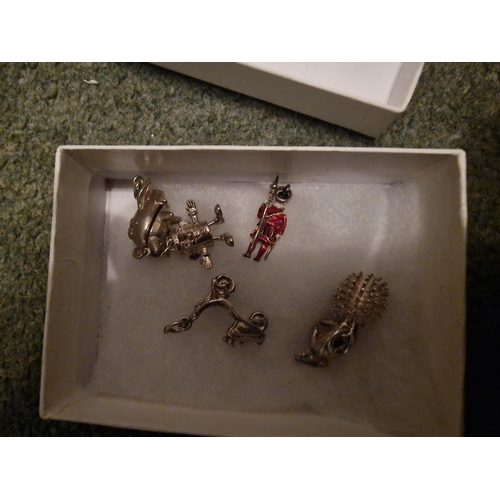 671 - 6 large 925 silver charms