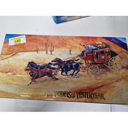 140 - MATCHBOX MODELS OF YESTERYEAR YSH3 WELLS FARGO STAGECOACH