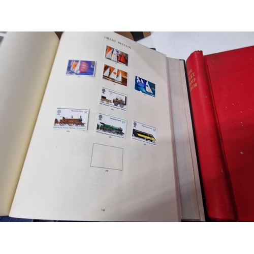 498 - 2 Stamp Albums Great Britain Collection Inc Penny Red etc