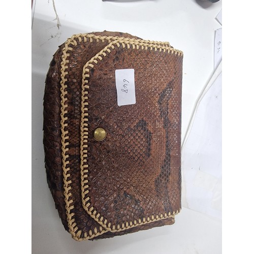 648 - Snake skin bag