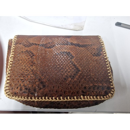 648 - Snake skin bag